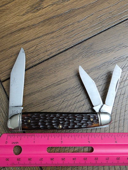 Schrade Walden 804 Big Whittler Jigged Delrin 3 Blade