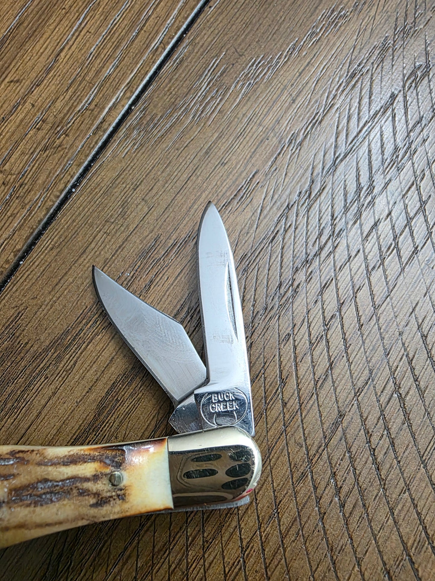Buck Creek Stag Whittler 3 Blade unused VERY NICE!
