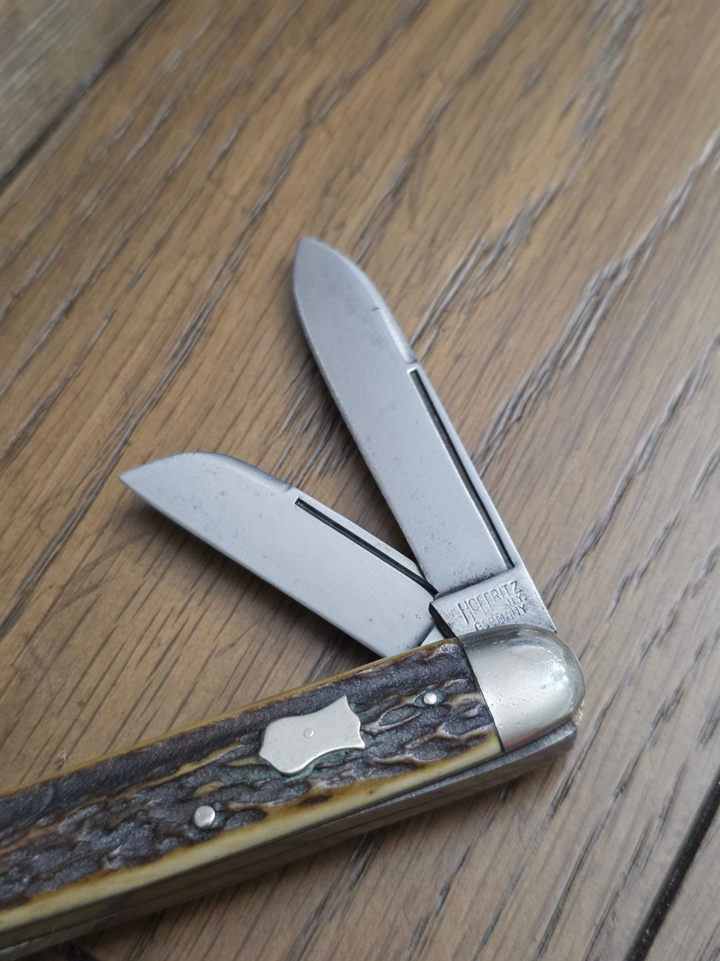 Hoffritz - Equal End Stockman Cattle Knife - Long Pull - Stag Handle