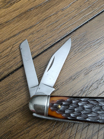 Schrade Walden 804 Big Whittler Jigged Delrin 3 Blade