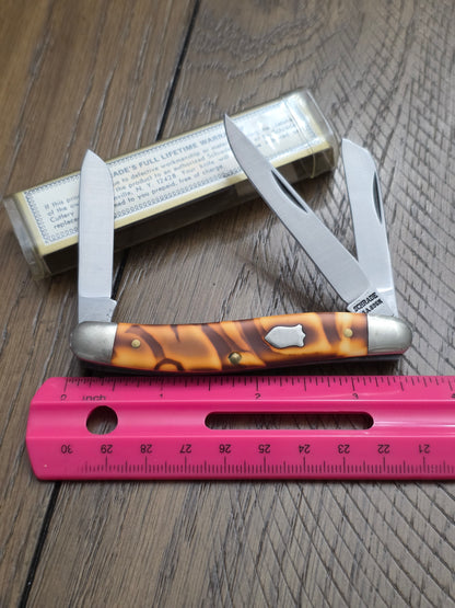 Schrade USA 896K Butter & Molasses Synthetic Stockman New with Box