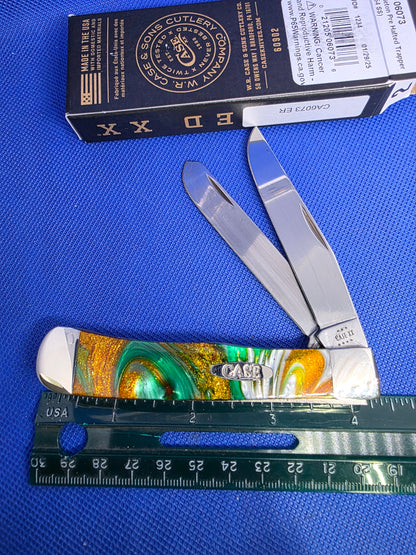 Case XX Corelon Trapper with Emerald River Handles - 6073-ER