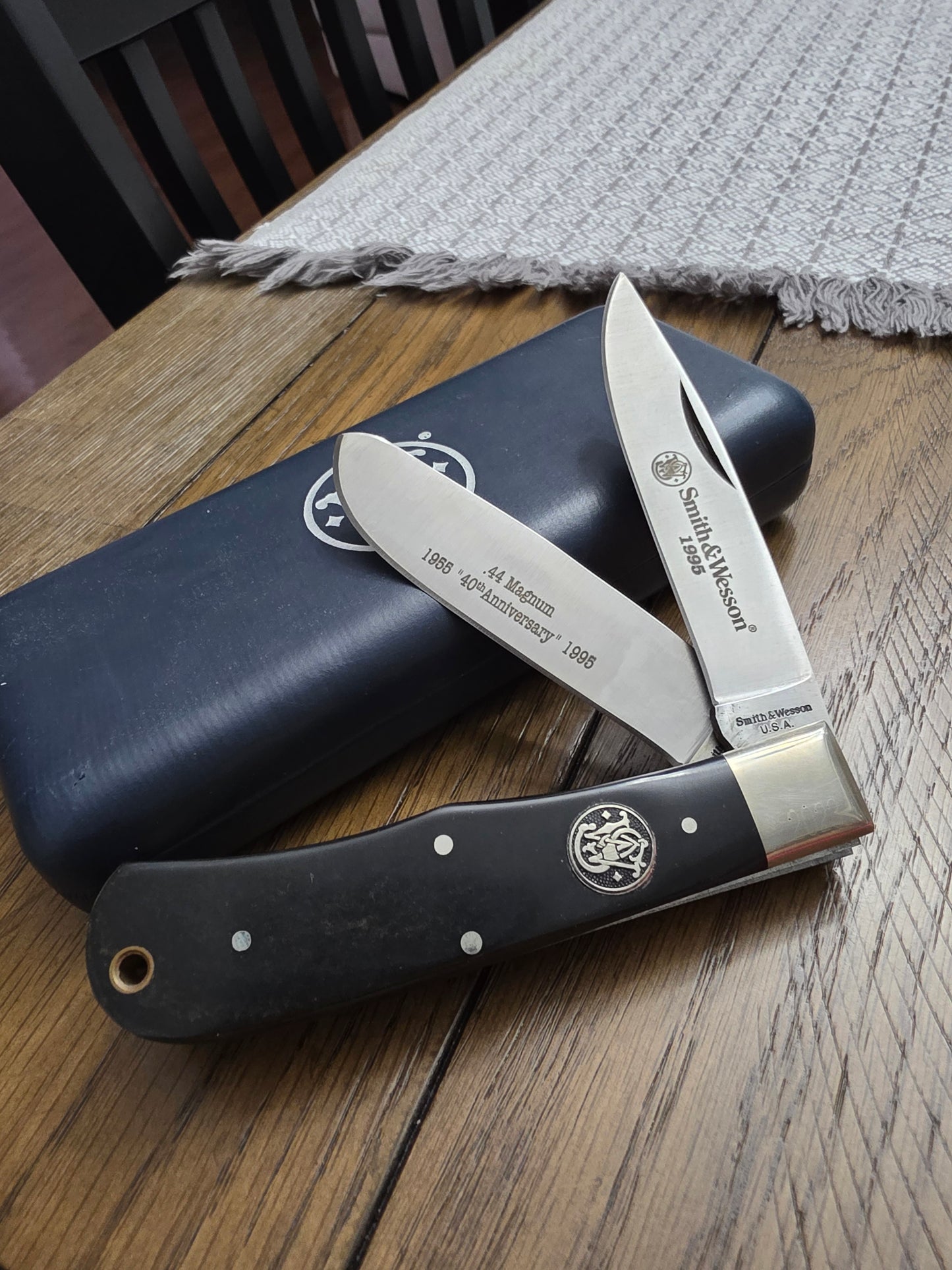 1995 Smith & Wesson USA 40th Anniversary .44 Magnum Trapper Buffalo Horn Handles