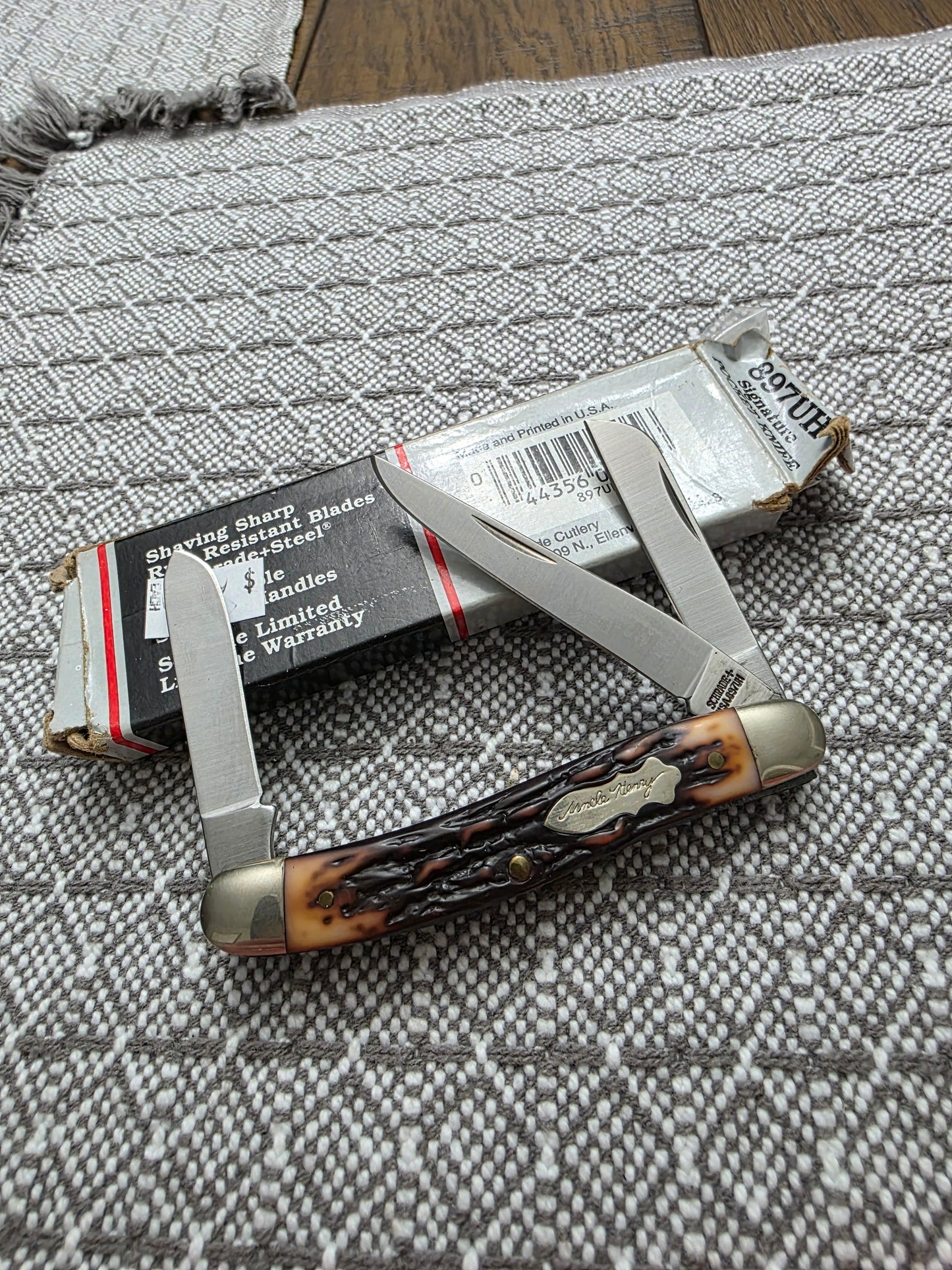 Schrade Uncle Henry 897UH Stagalon Handle Stockman USA Made!