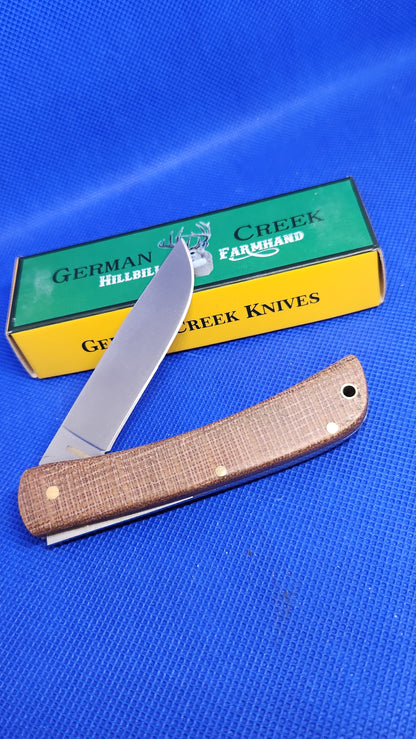 The Hillbilly Farmhand - Brown Burlap Micarta Handles - GCFH037MBR