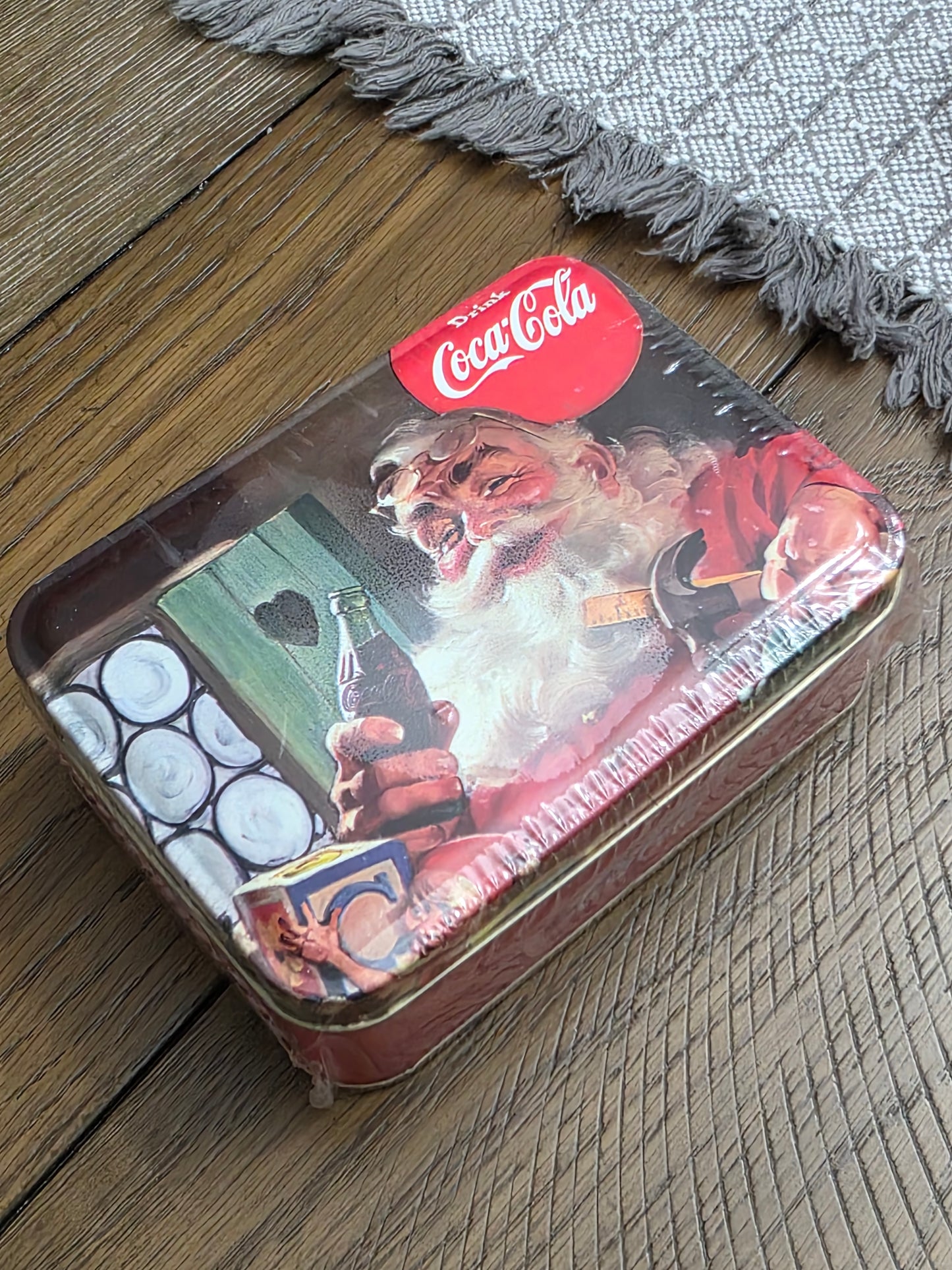 Case XX 2001 Dark Red Coke Bottle with Coca-Cola Tin Never Opened