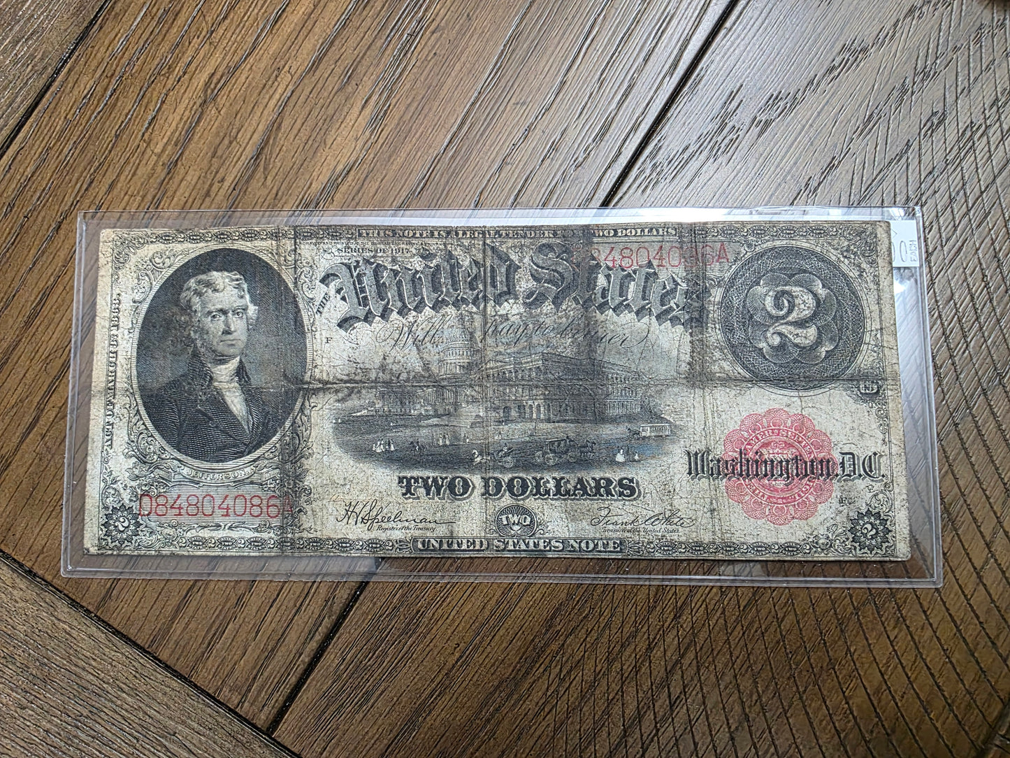 1917 Series $2 USN Two Dollar United States Note