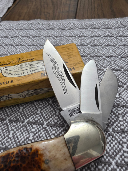 1986 Parker & Son Texas Sesquicentennial Large 6 Blade Canoe M-1431 Sandbar Handles