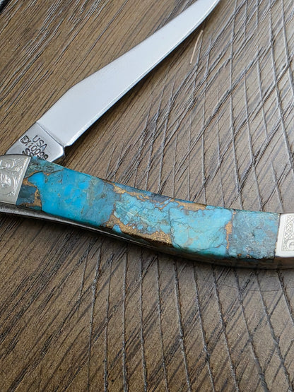 2010 Case XX Tiny Toothpick Gold Quartz Vein? Exotic Series SN 005