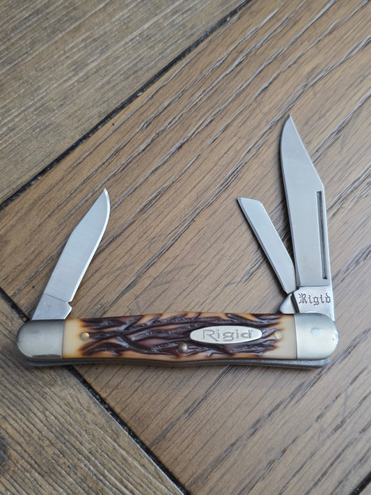 Vintage Rigid Carpenter Style Whittler Delrin Jigged Handles USA Made RG70