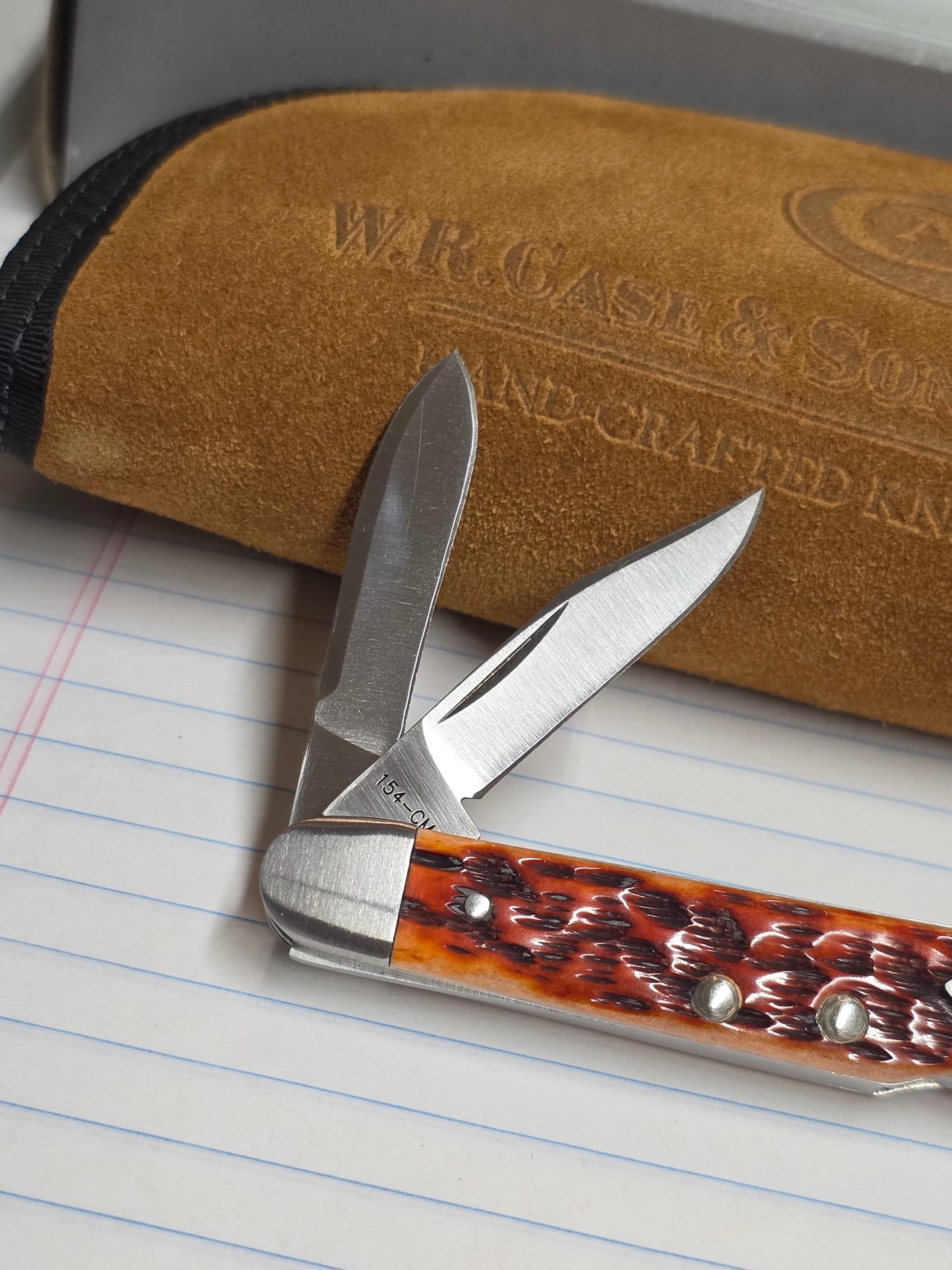 2014 Case XX Tony Bose Lockback Whittler Chestnut Bone 154CM - 07216