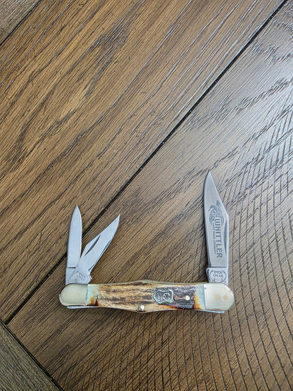 Buck Creek Stag Whittler 3 Blade unused VERY NICE!