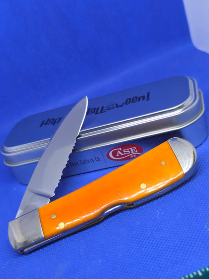 2018 Case XX 10580 Tribal Lock Happy Halloween Smooth Persimmon Bone NIB