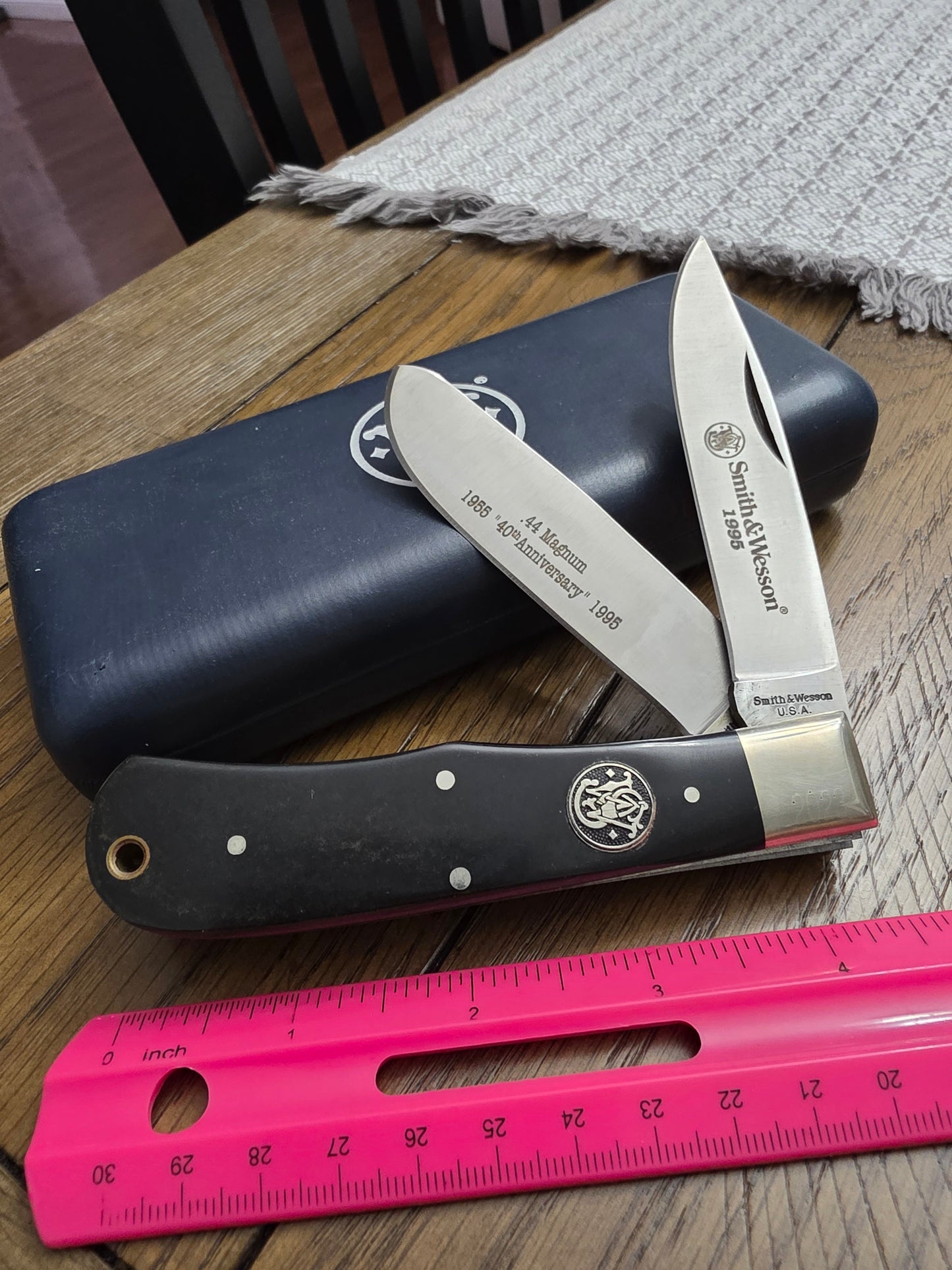 1995 Smith & Wesson USA 40th Anniversary .44 Magnum Trapper Buffalo Horn Handles