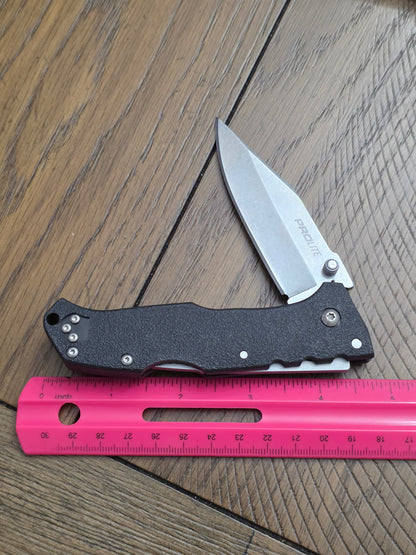 Cold Steel 20NSC Pro-Lite Folding Knife 3.5" Clip Point Blade, Black GRN Handles, Lockback