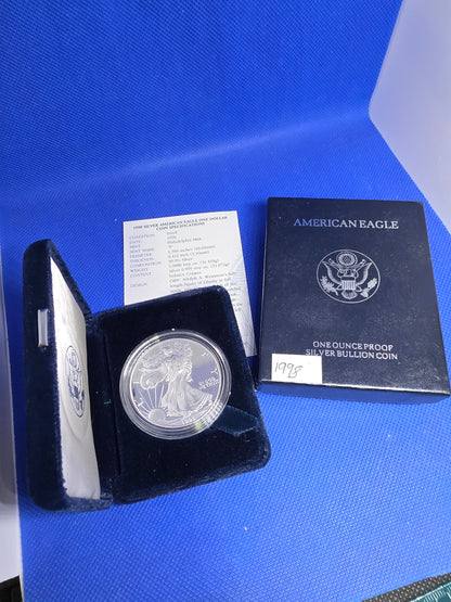 1998 SAE Proof Silver American Eagle $1 New in Box