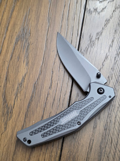 Kershaw Duojet A/O Frame Lock Knife Gray SS/Carbon Fiber (3.25" Gray) 8300