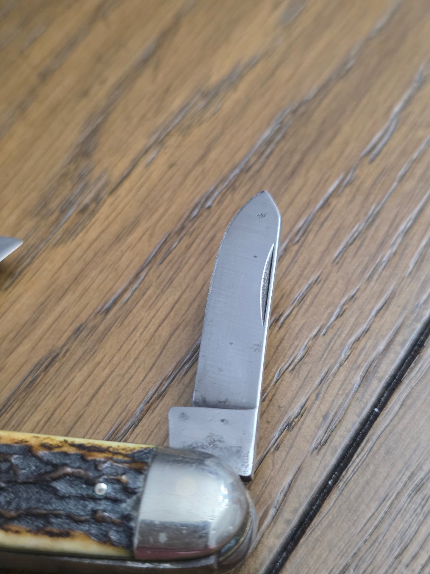 Hoffritz - Equal End Stockman Cattle Knife - Long Pull - Stag Handle