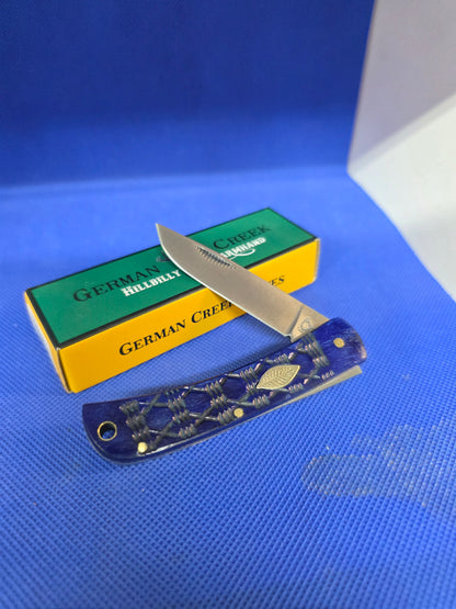 The Hillbilly Farmhand - Blue Crocodile Bone Handles - GCFH037YWSC