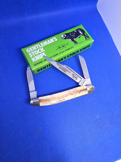 Parker Cut Co. Gentleman's Stock Knife Japan Medium Stockman 3 Blade NO. P-8