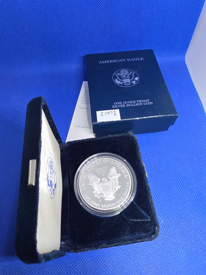 2001 SAE Proof Silver American Eagle $1 New in Box