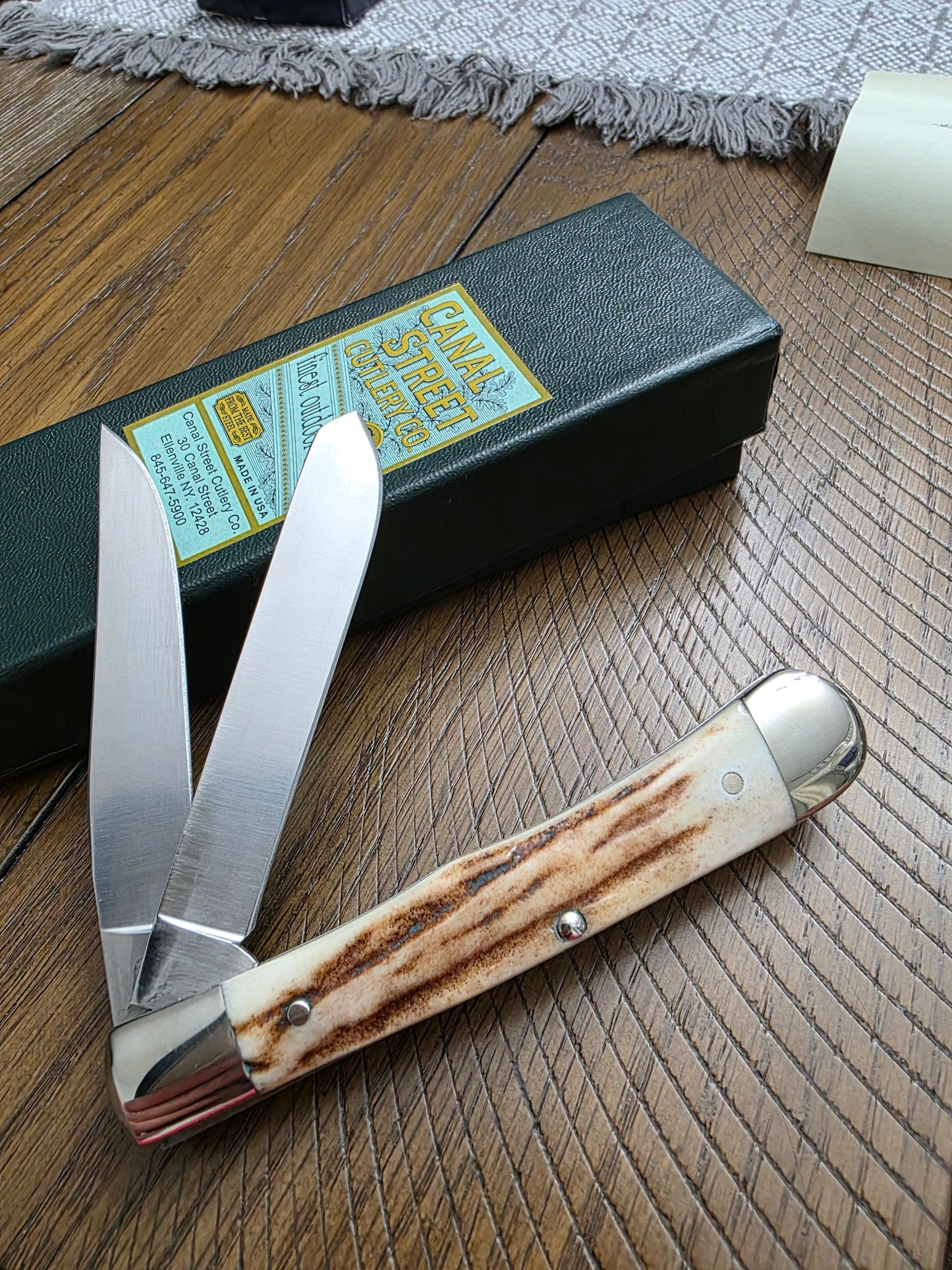 Canal Street Cutlery - Stag Trapper - 2156252 NIB SN105 USA Made