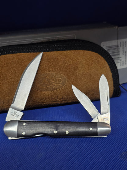 2014 Case XX Tony Bose Lockback Whittler Ebony Wood 154CM - 07217