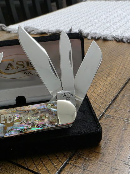 2003 Case XX Abalone 5 Blade Sowbelly with Felt Box TB8339