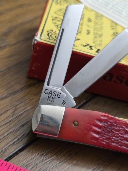 1991 Case XX DR6488 Classic Large  Congress Red Jig Bone Handles NIB