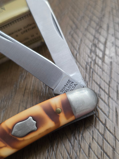 Schrade Walden USA 896K Butter & Molasses Handles 3 blade Stockman NIB