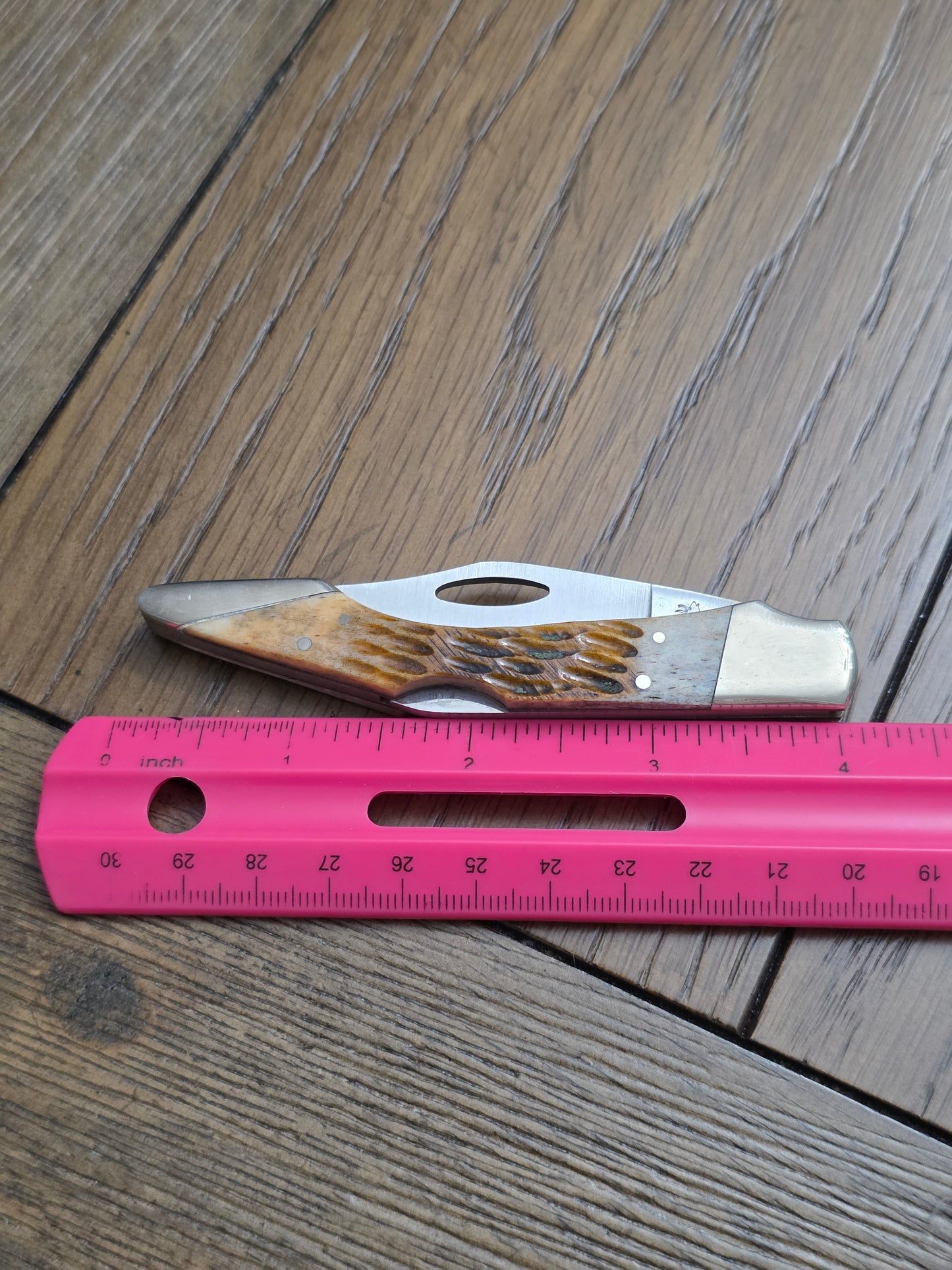 Vintage Taylor Cutlery Lock Back Bone Handle Knife Japan Made