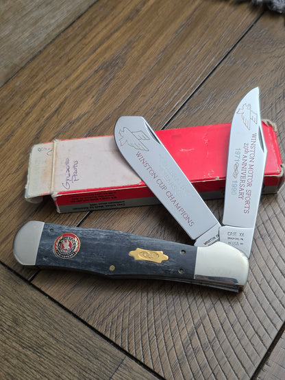 1991 Case XX Classic Grey Bone Large Coke Bottle Trapper 62050 PROTO Winston Cup Champion