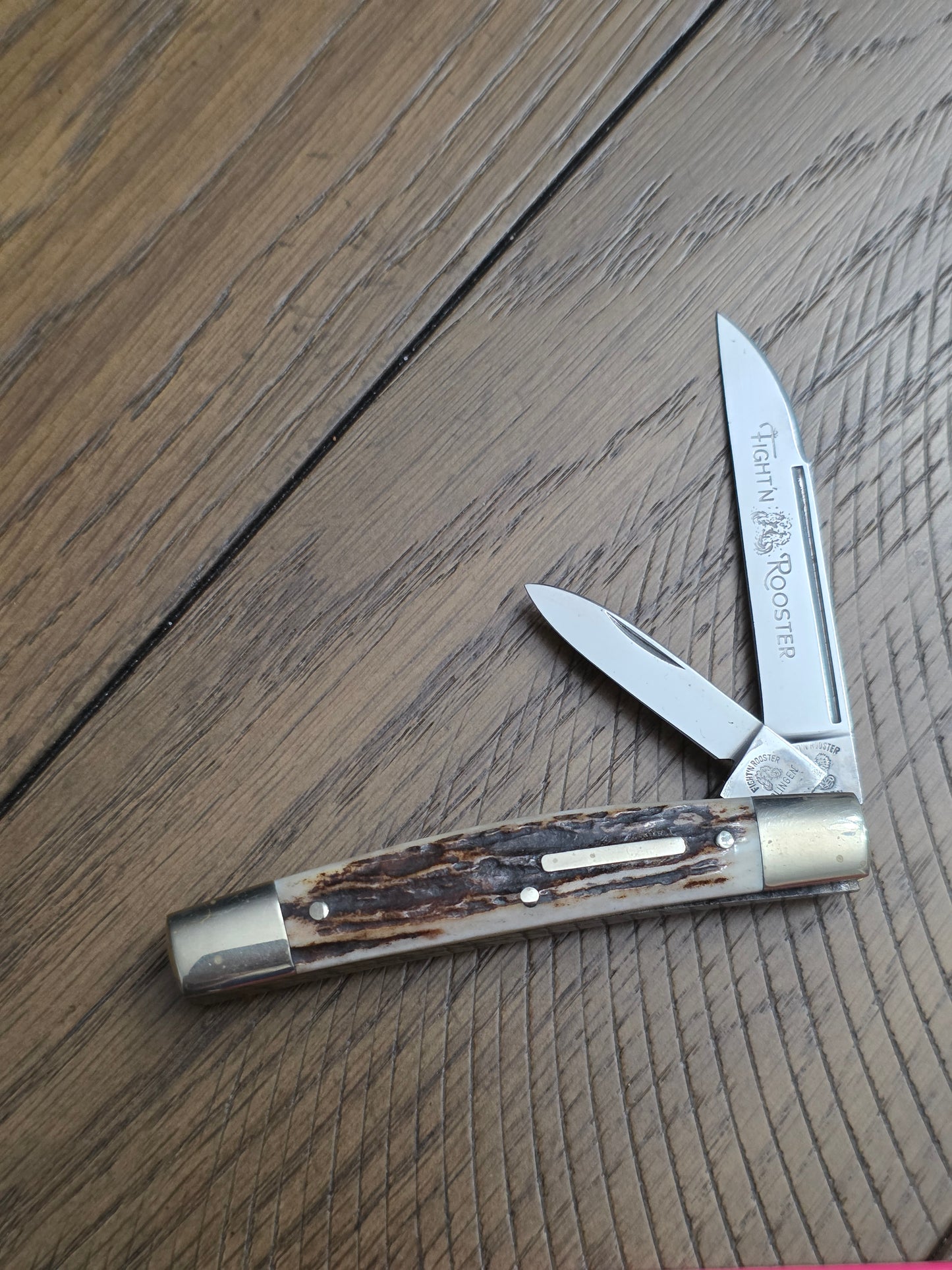 Fight N' Rooster - 2 Blade Congress with Stag Handles - Frank's Celebrated