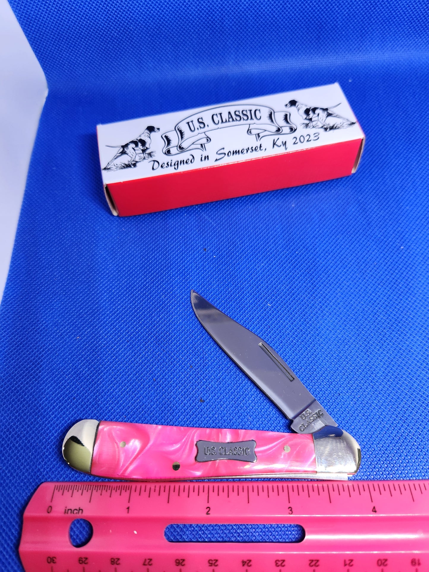 US Classic Copperhead Smooth Hot Pink!!! Single Blade Slip Joint Pocket knife 70-1-019