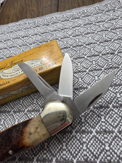 1986 Parker & Son Texas Sesquicentennial Large 6 Blade Canoe M-1431 Sandbar Handles