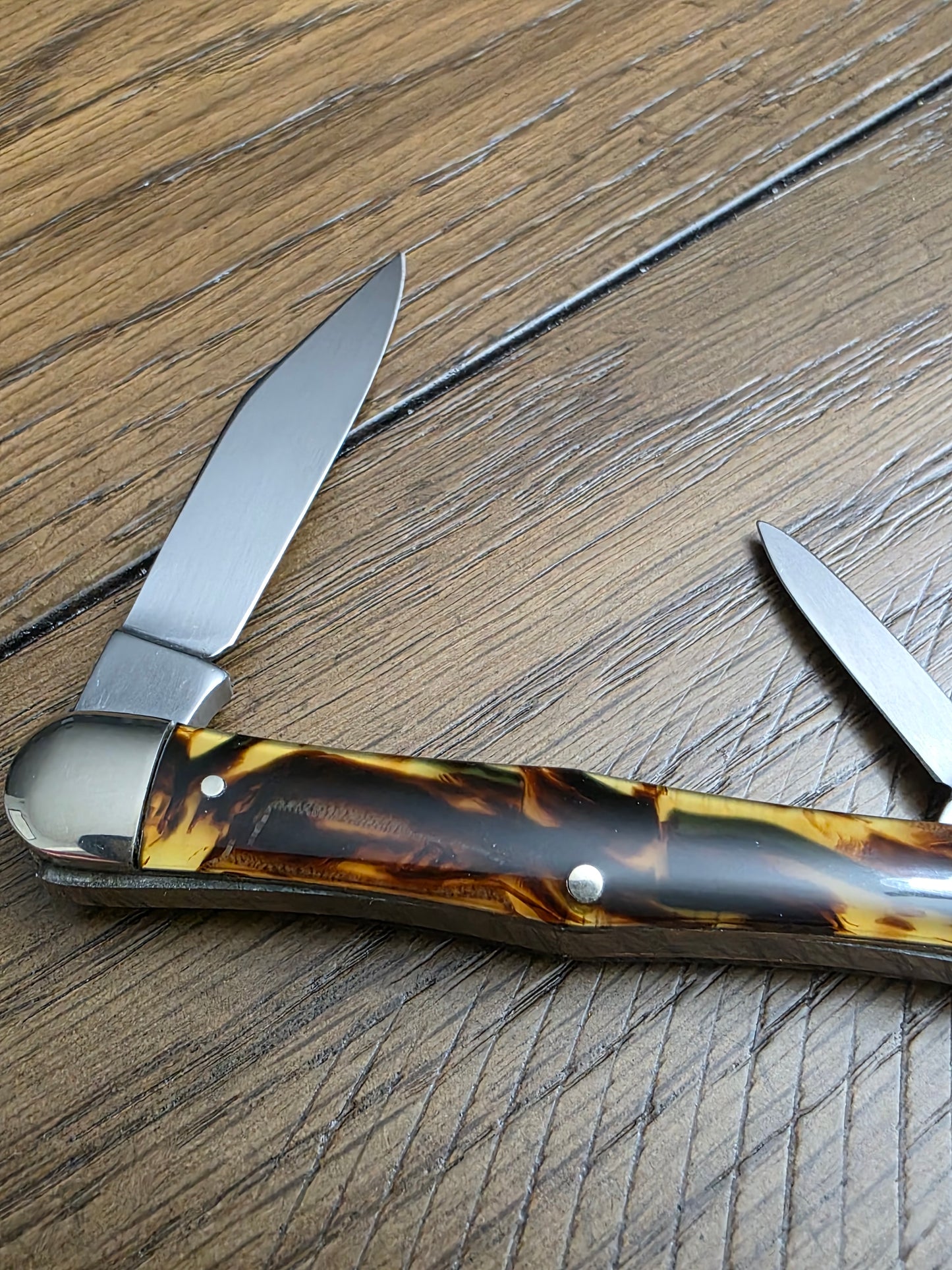 Shapleigh Imitation Tortoise Shell Whittler Swell Center Unused German Made