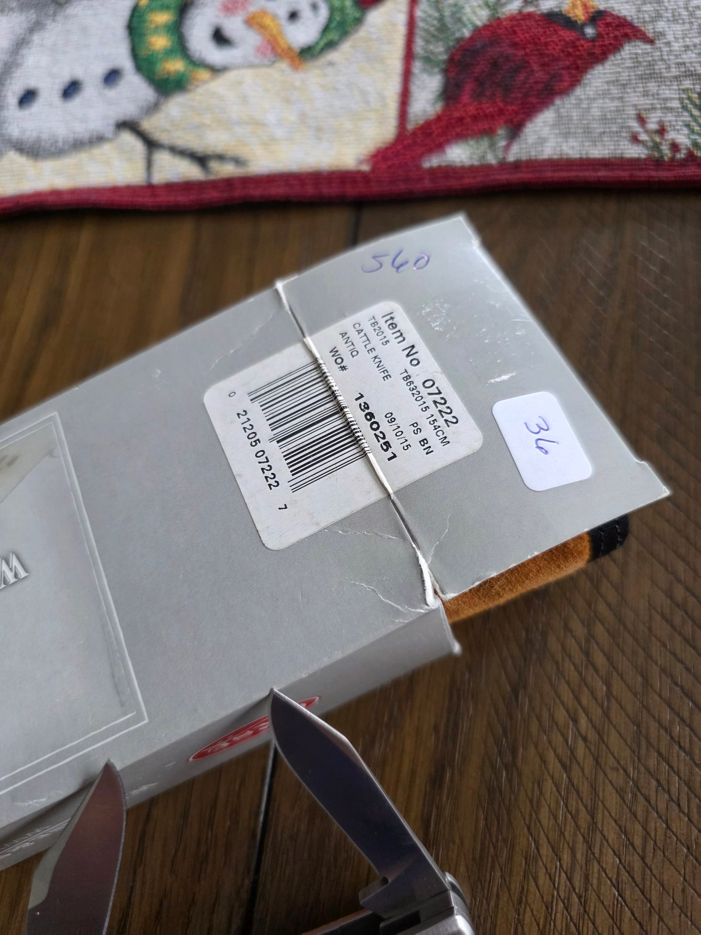 2015 Case XX Tony Bose Cattle Knife Antique Bone 07222 154CM