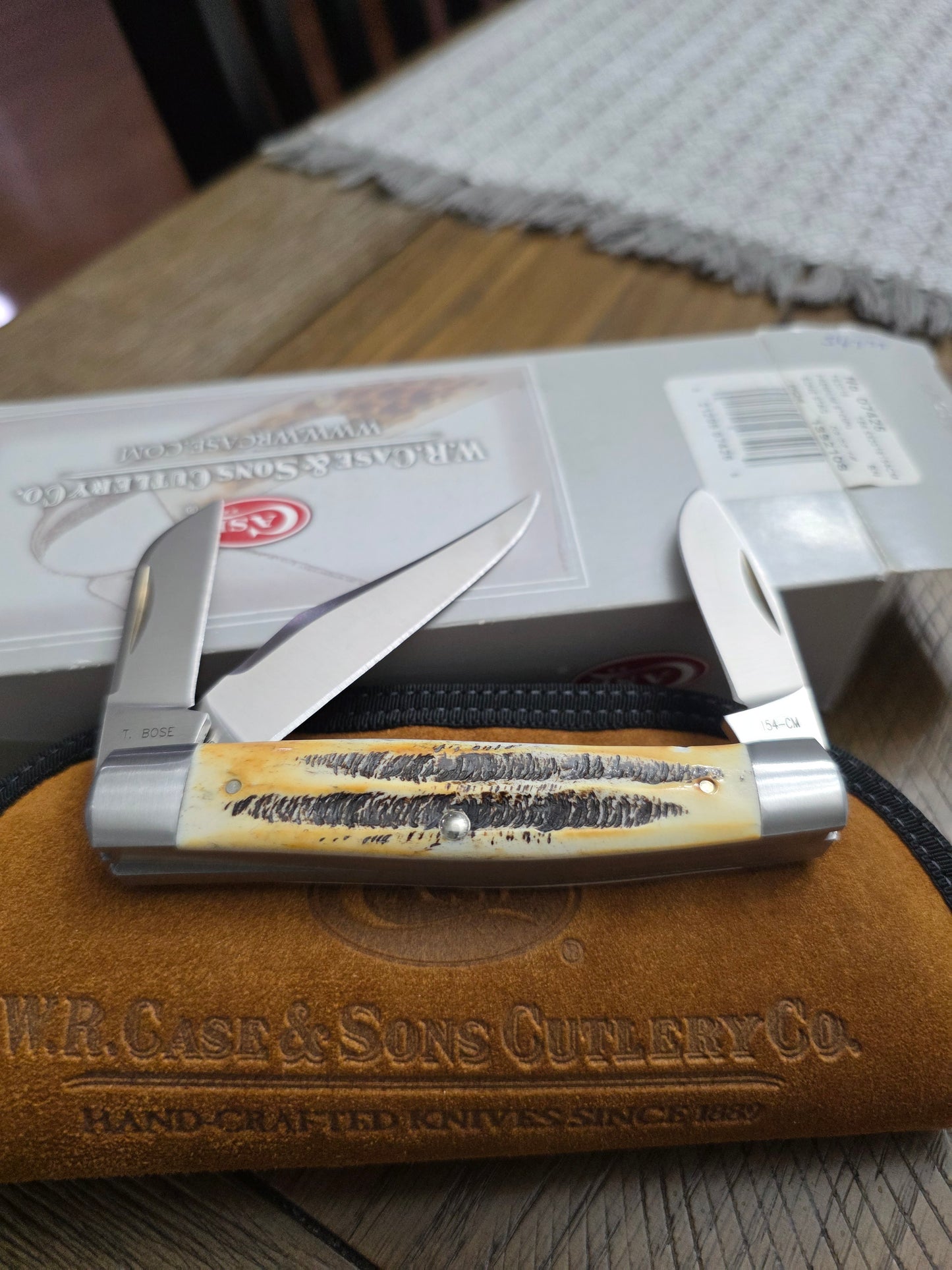 2018 Case XX Tony Bose Premium Stockman Bone Stag 154CM - 07426