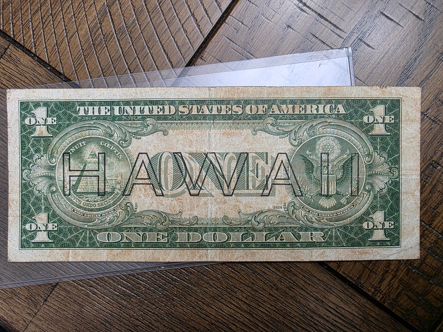 1935 A Series $1 Red Seal Emergency Fund Hawaii STAR NOTE