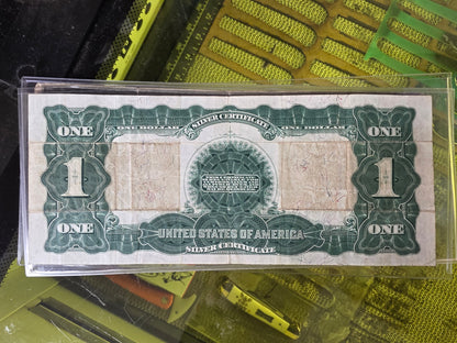 1899 Series Large $1 Silver Certificate Black Eagle Note Great Shape