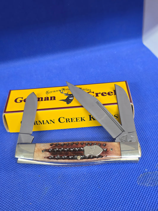 GERMAN CREEK  Stockman - Antique Bone Stag Handles - EM2567062ABNJS