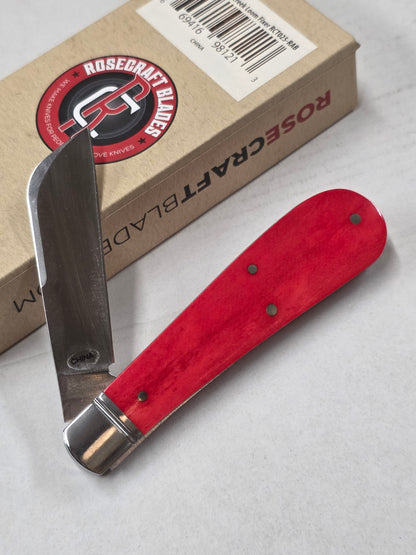 RoseCraft - Lick Creek Loom Fixer - RCT025-RAB +-3.75" Closed Red Smooth Bone Handles