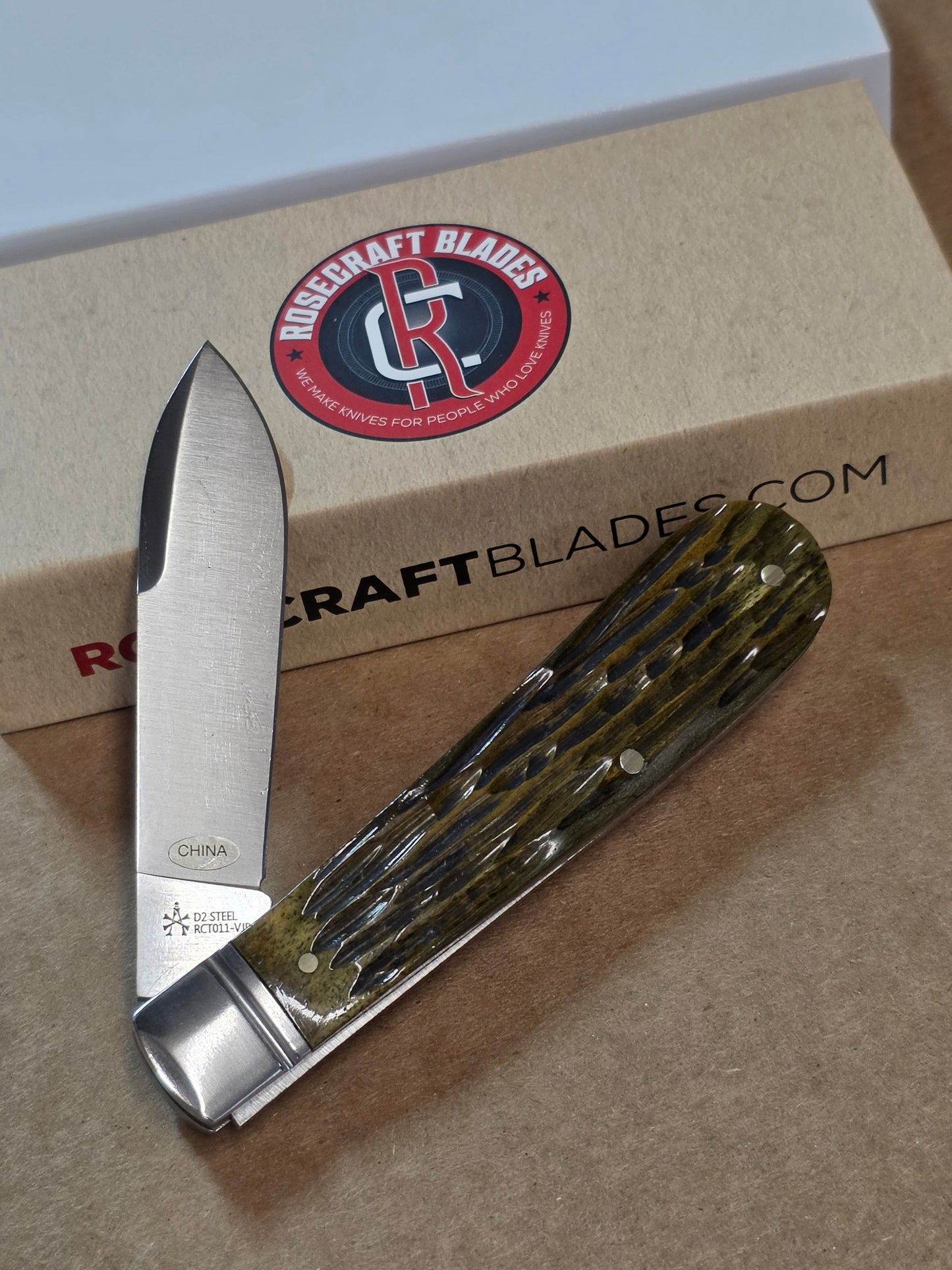 RoseCraft - Nolichucky Jack Vintage Jig Bone Handle - RCT011-VJB