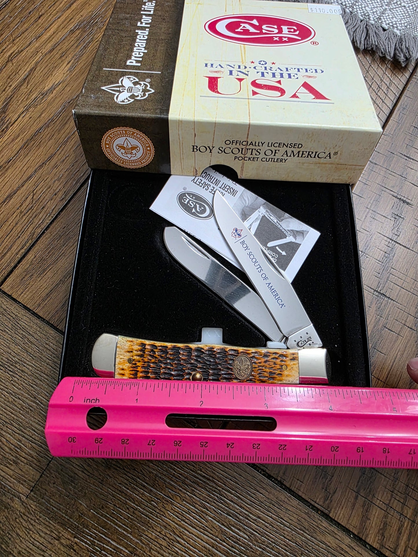 2014 Case XX Trapper Jigged Antique Bone Boy Scouts of America NIB 18031