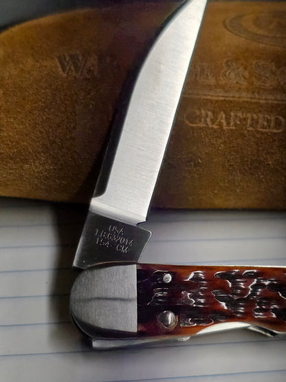 2014 Case XX Tony Bose Lockback Whittler Chestnut Bone 154CM - 07216