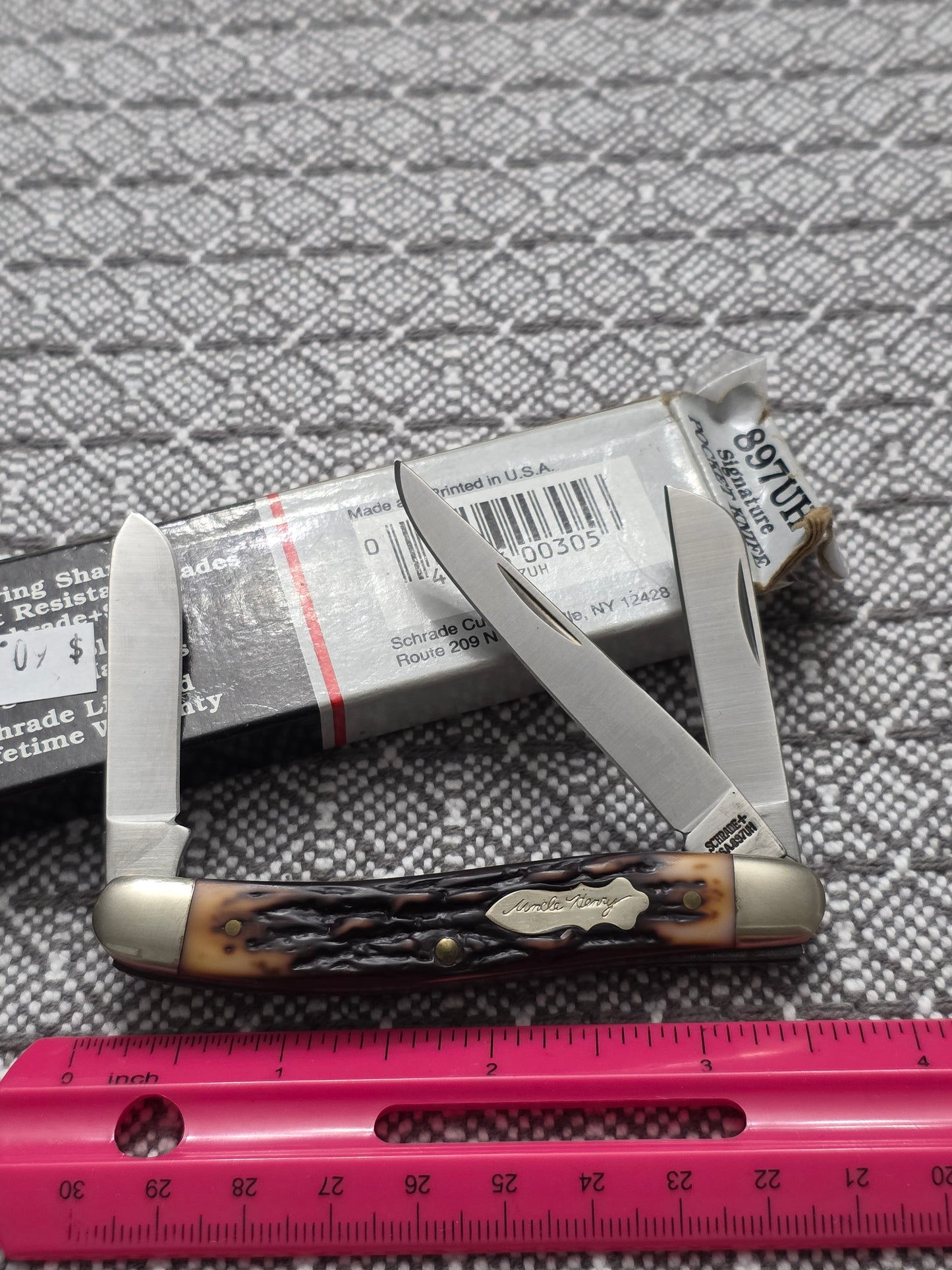 Schrade Uncle Henry 897UH Stagalon Handle Stockman USA Made!