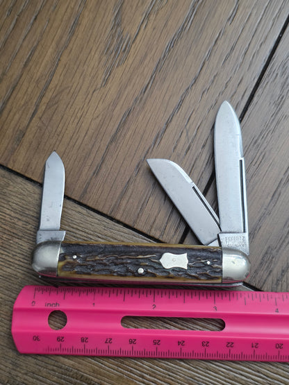 Hoffritz - Equal End Stockman Cattle Knife - Long Pull - Stag Handle