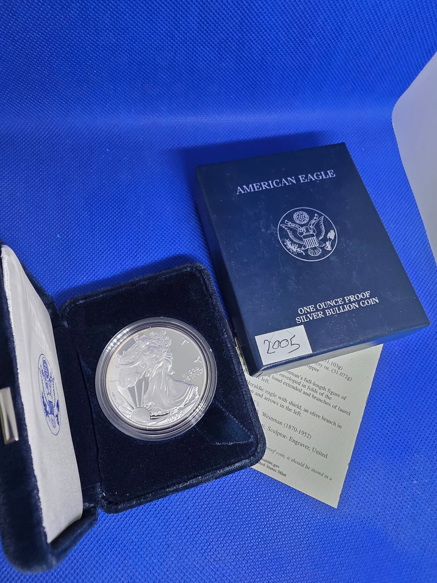 2005 SAE Proof Silver American Eagle $1 New in Box