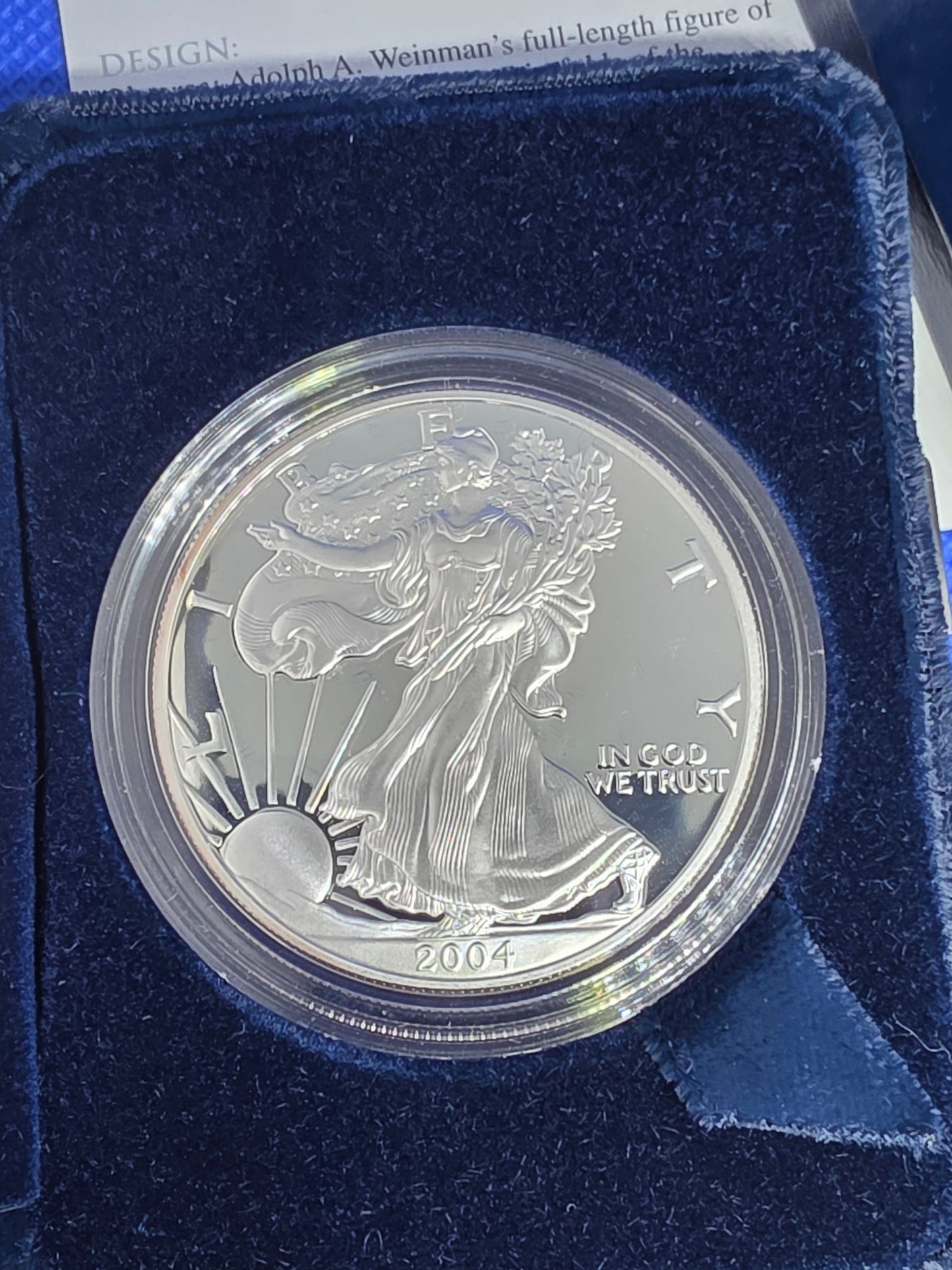 2004 SAE Proof Silver American Eagle $1 New in Box