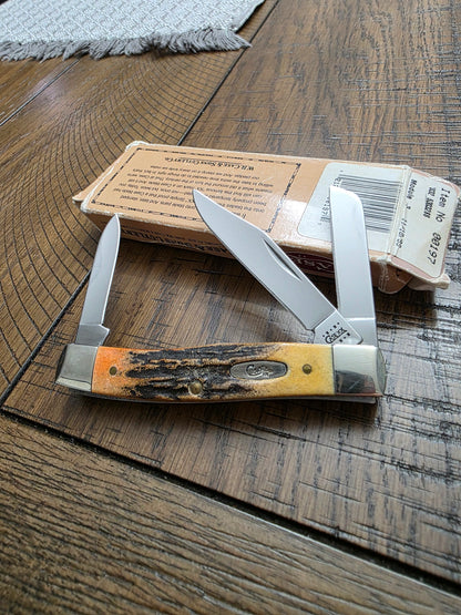 2000 Case XX 10 Dot Stag Handle Stockman 5332 with Original Box 00197